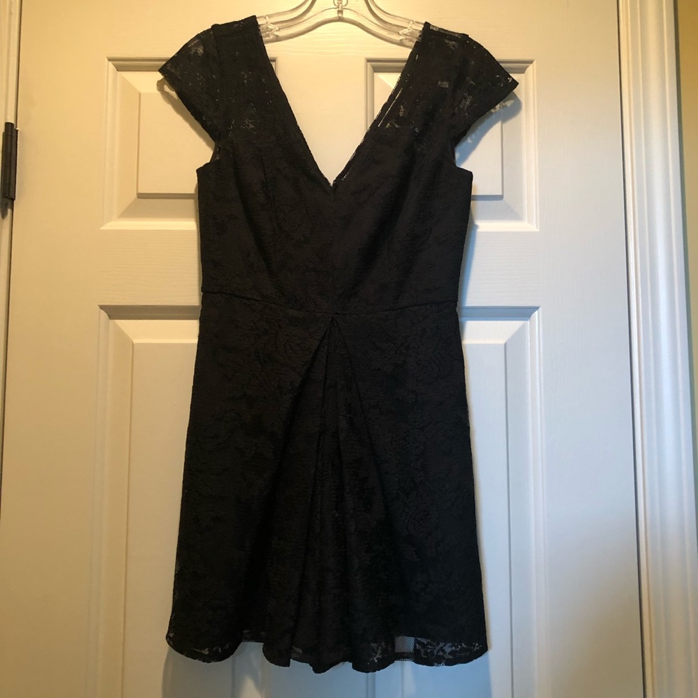 BCBG size 2 black lace romper